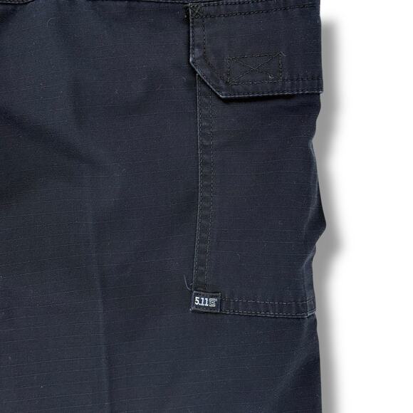 5.11 Tactical Series Pants Dark Navy Blue Mens Sz 36x32 Cargo Ripstop Work Duty - Picture 6 of 7